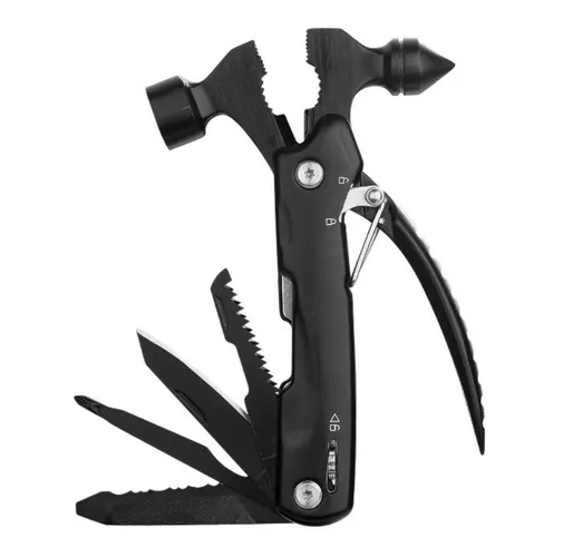 MARTILLO MULTIHERRAMIENTA 12 EN 1 CON MINI ALICATE CAMPING - 2