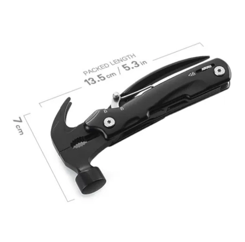 MARTILLO MULTIHERRAMIENTA 12 EN 1 CON MINI ALICATE CAMPING - 4
