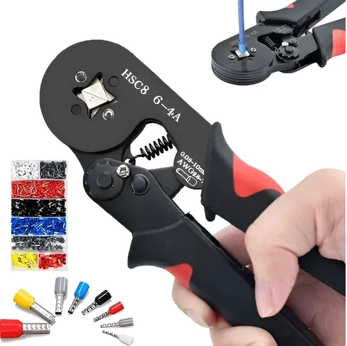 ALICATE PRENSA TERMINAL CRIMPING + 1250 FERRULES - 2