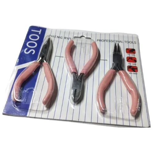 SET ALICATES 3 PIEZAS DOBLAR, APLASTAR Y CORTAR BISUTERIA - 2