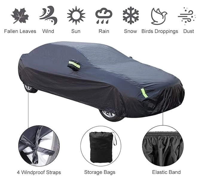 CARPA FUNDA AUTO GRUESA IMPERMEABLE XL COLOR NEGRO - 3