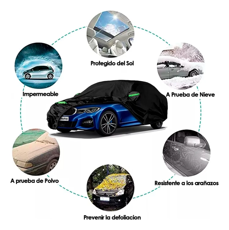 CARPA FUNDA AUTO IMPERMEABLE SUV VARIAS TALLAS - 4