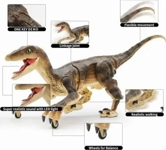 DINOSAURIO RC VELOCIRAPTOR REALISTA SM180 - 7