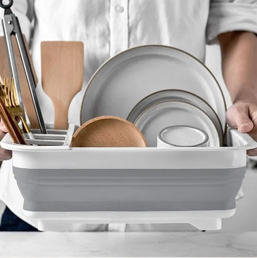 ESCURRIDOR LOZA PLEGABLE ESTANTE COCINA - 4
