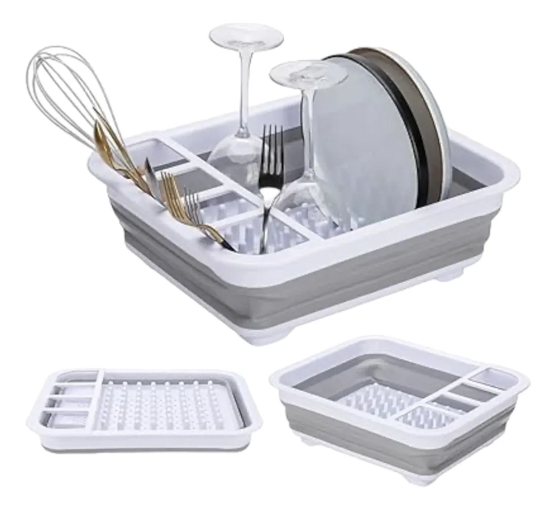ESCURRIDOR COCINA PLATOS PLASTICO PLEGABLE - 2