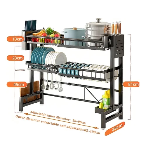 ESCURRIDOR RETRACTIL AIZO 2 NIVELES PLATOS - 2