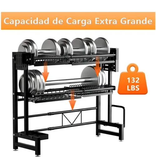 ESCURRIDOR RETRACTIL AIZO 2 NIVELES PLATOS - 5