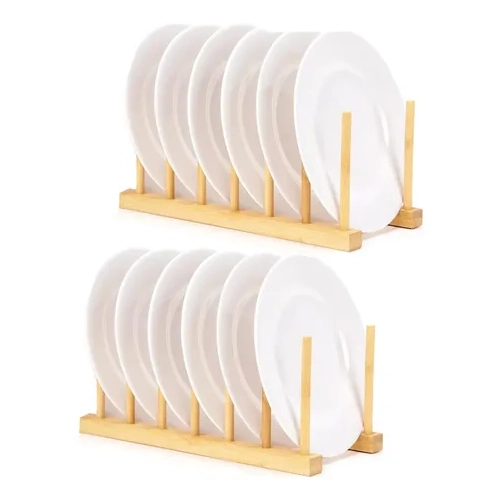 RACK ORGANIZADOR PLATOS TAZAS BAMBU PACK 2 - 1