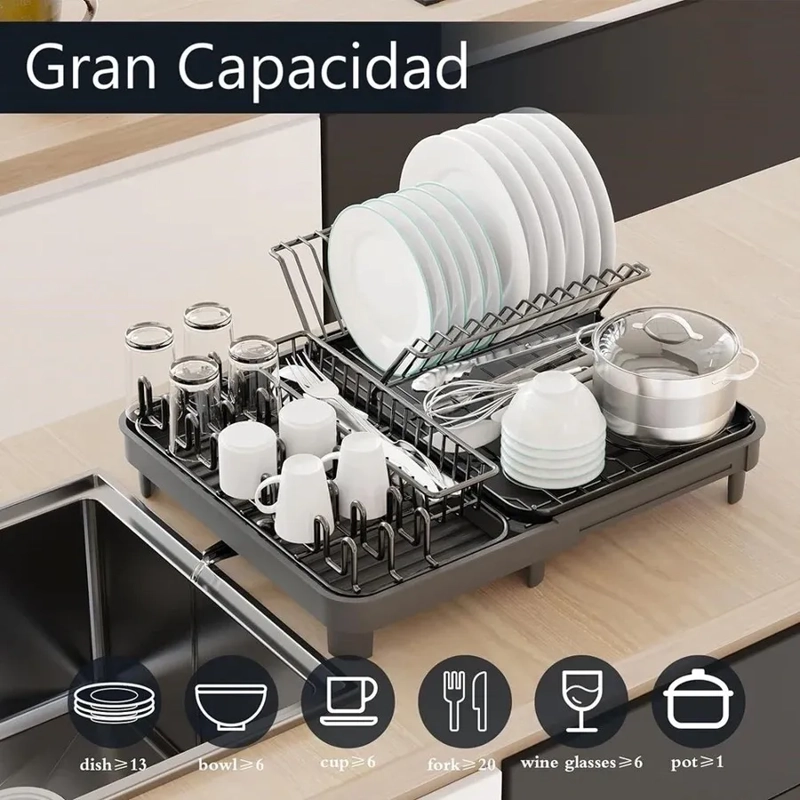 SECAPLATOS PLEGABLE LOZA ACERO INOXIDABLE - 4