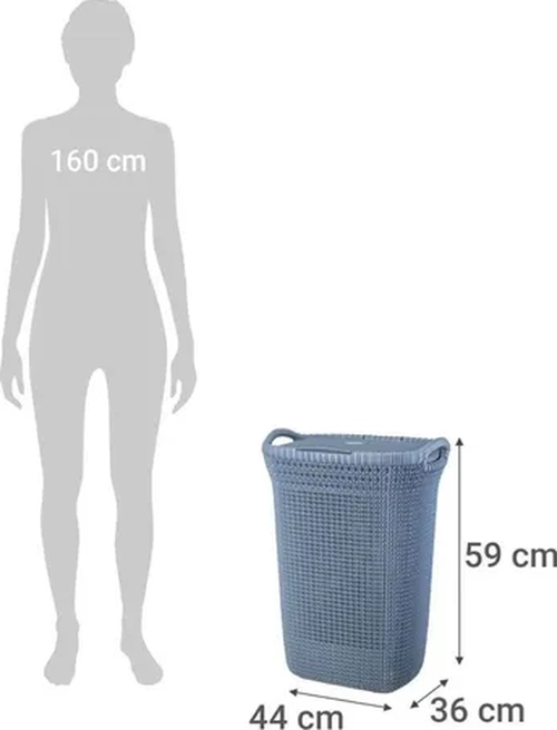 CANASTO ROPA RECTANGULAR KHIPU PLASTICO - 3