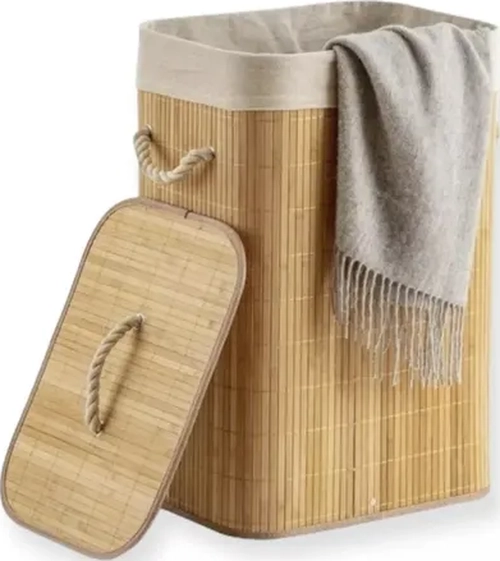 CESTA ROPA BAMBU CON TAPA - 4