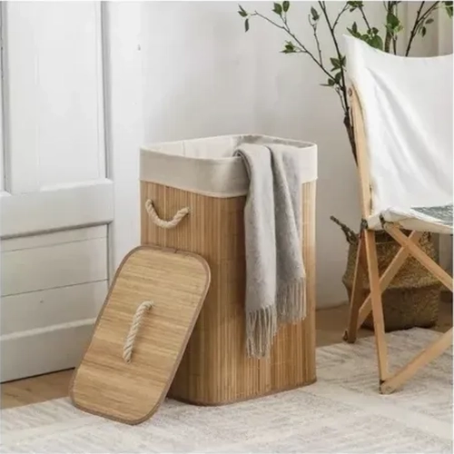 CESTA ROPA BAMBU CON TAPA - 6