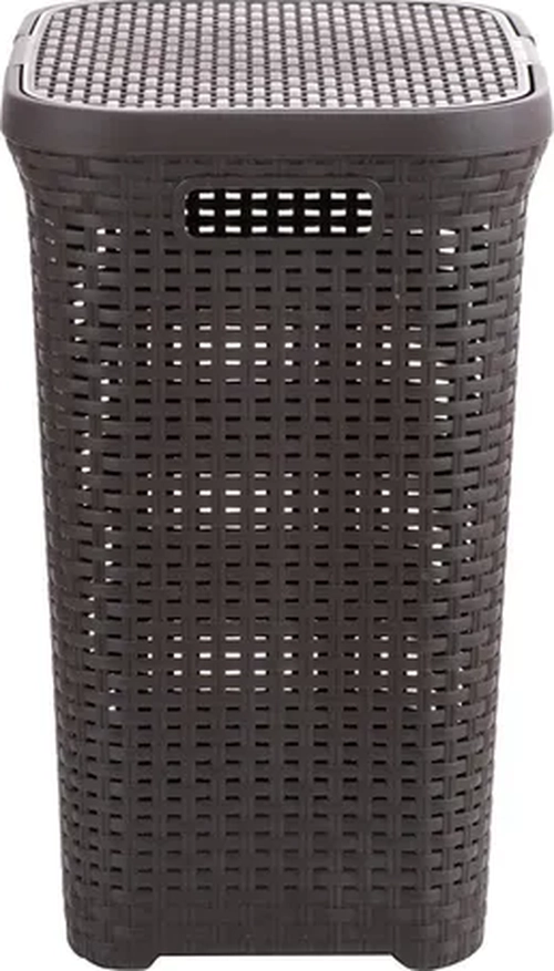 CANASTO ROPA 60L CON TAPA RATTAN RESISTENTE - 8
