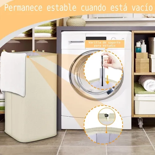 BATHROOM ACCESSORY CANASTO ROPA PLEGABLE - 7