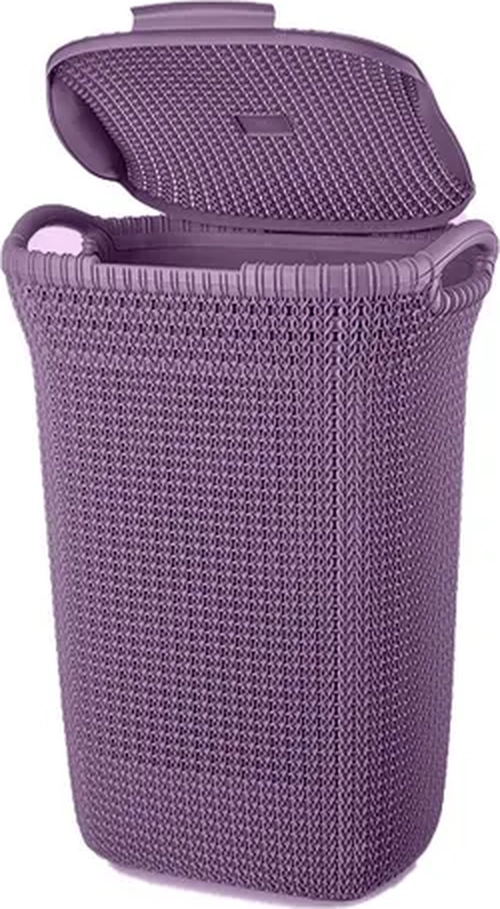 CANASTO ROPA KHIPU 60L CON TAPA COLOR TAUPE - 4
