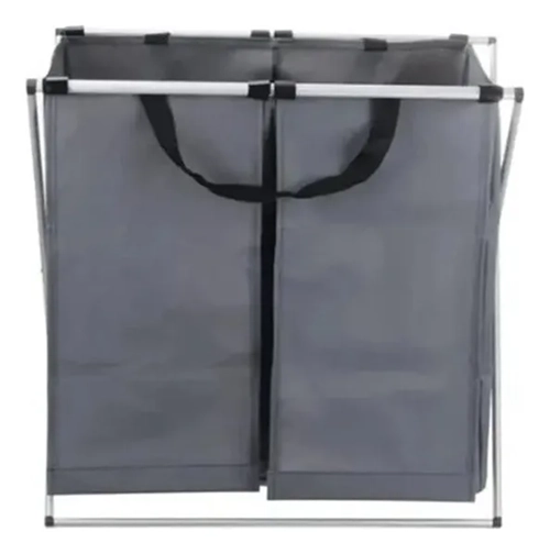 CESTA ROPA SUCIA DOBLE PLEGABLE DISEÑO PRACTICO - 4
