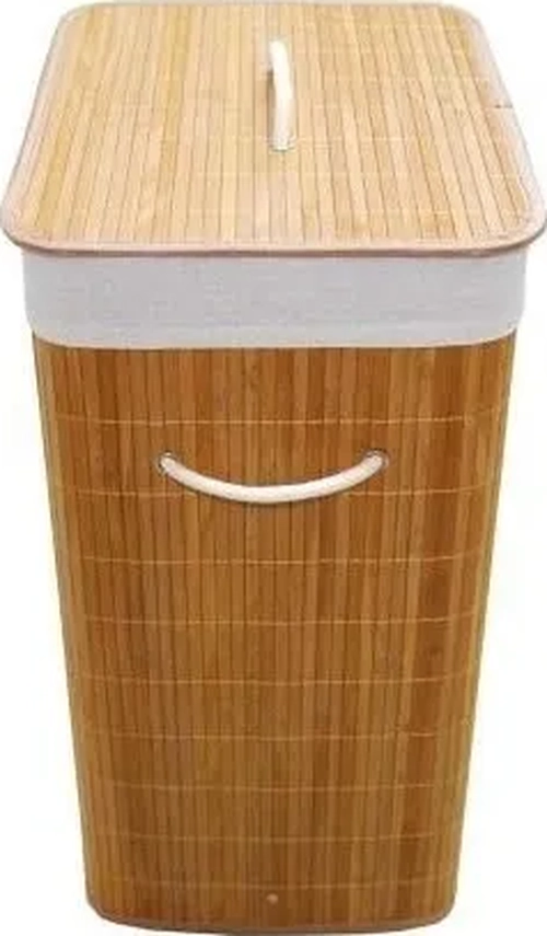 CESTO ROPA RECTANGULAR BAMBU NATURAL - 5