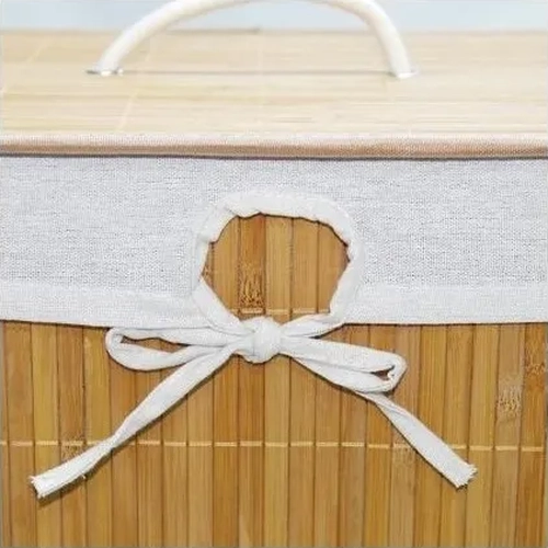 CESTO ROPA RECTANGULAR BAMBU NATURAL - 6