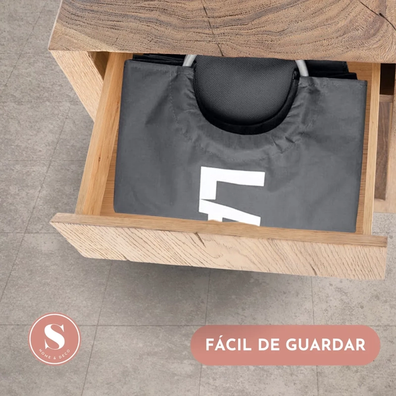 CESTA ROPA SUCIA PLEGABLE CON ASAS LAUNDRY - 6
