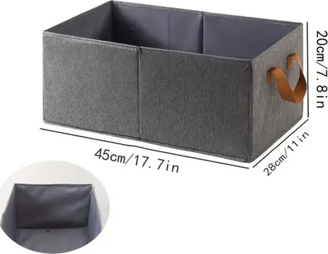 CESTA ROPA ALMACENAMIENTO CON ASAS RECTANGULAR - 8