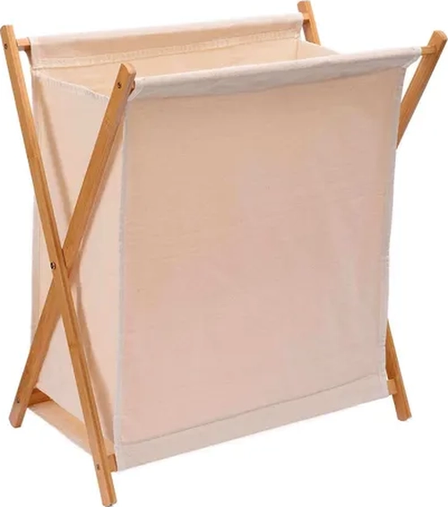 CESTO ROPA BAMBU PLEGABLE COLOR BEIGE - 2