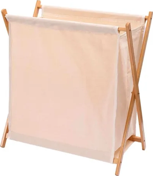 CESTO ROPA BAMBU PLEGABLE COLOR BEIGE - 3