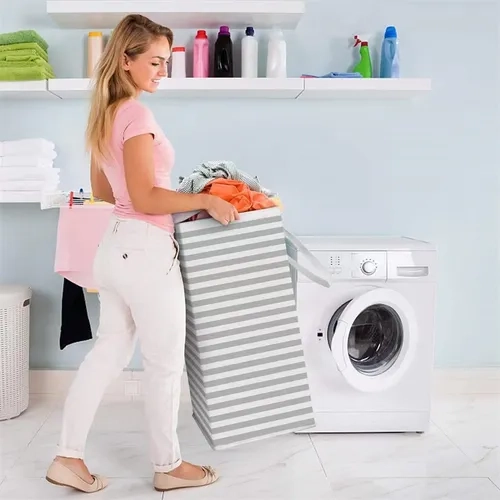 CESTO ROPA SUCIA PLEGABLE ORGANIZACION 75L 2P - 5