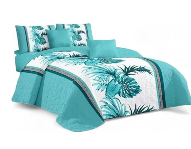 COBERTOR VERANO 2 PLAZAS UNICOLOR QUILT - 1