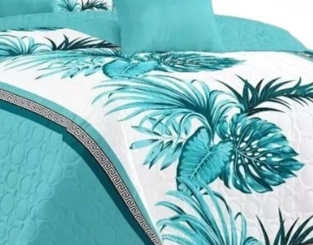 COBERTOR VERANO 2 PLAZAS UNICOLOR QUILT - 2