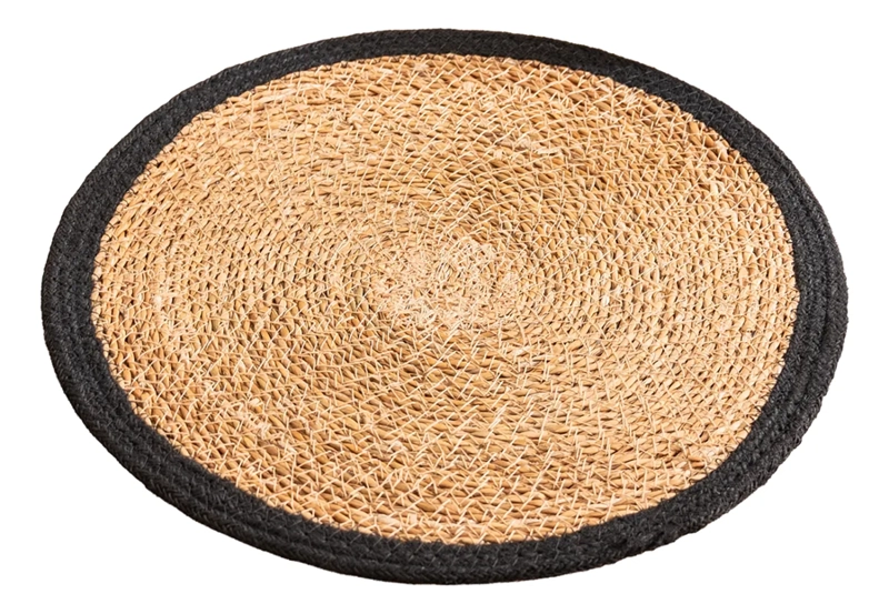 SET 6 INDIVIDUALES SEAGRASS COLOR NEGRO - 1
