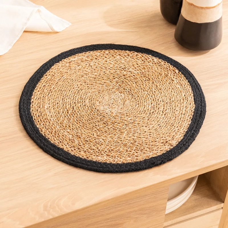 SET 6 INDIVIDUALES SEAGRASS COLOR NEGRO - 2