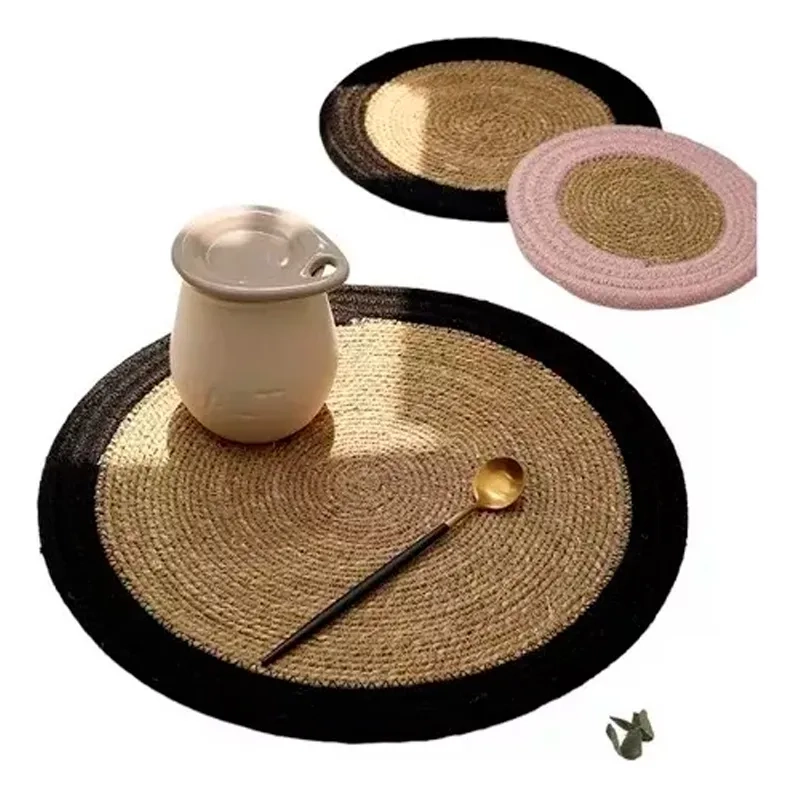 SET 6 INDIVIDUALES SEAGRASS COLOR NEGRO - 5