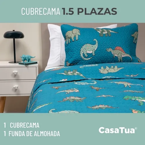 CUBRECAMA QUILT INFANTIL 1.5 PLAZA CASATUA VERDE - 3