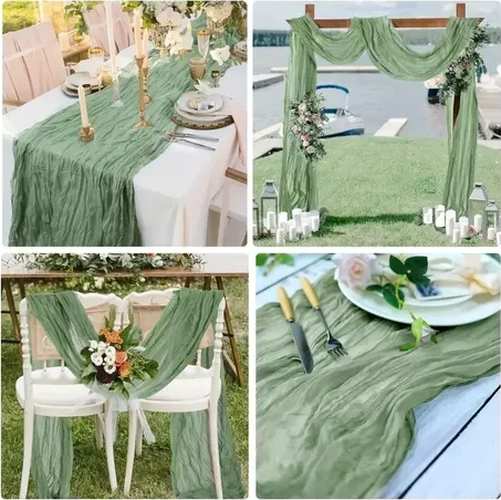 CAMINO MESA GASA BODA ELEGANTE 340X90 - 3