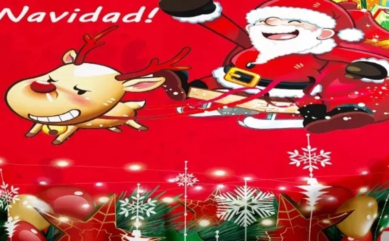 MANTEL NAVIDAD REDONDO 180CM - 2
