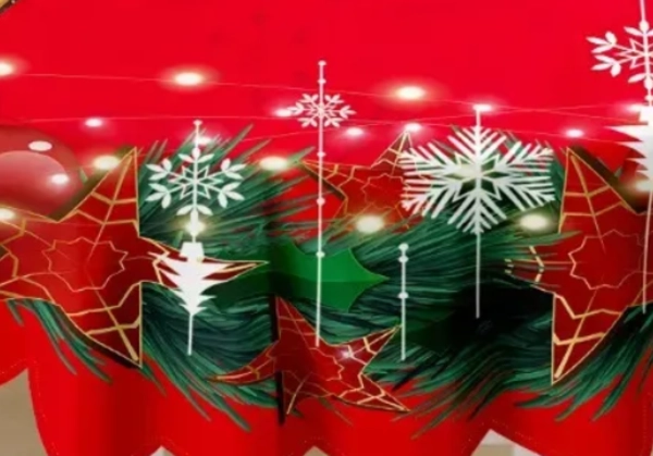 MANTEL NAVIDAD REDONDO 180CM - 3