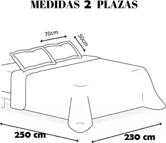 CUBRE CAMA SHERPA POLAR UNICOLOR 2 PLAZAS - 2