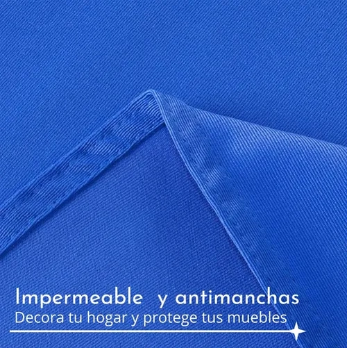 MANTEL ANTIMANCHAS 220X140 AZUL LISO - 5