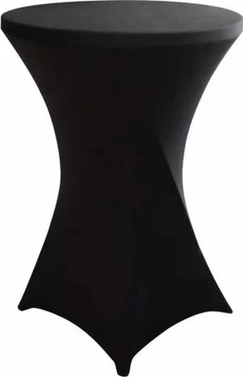 MANTEL SPANDEX REDONDO 80X110 NEGRO - 1