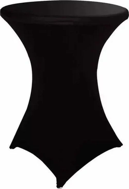 MANTEL SPANDEX REDONDO 80X110 NEGRO - 3