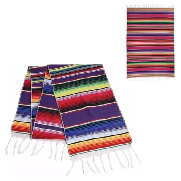 MANTEL RECTANGULAR ESTILO MEXICANO DECORATIVO - 1