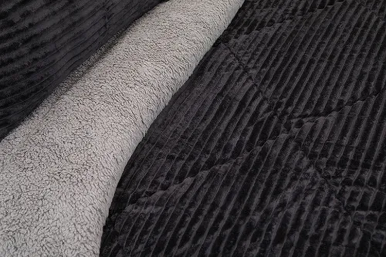 CUBRECAMA DORAL 1.5 PLAZA SHERPA COLOR NEGRO - 3