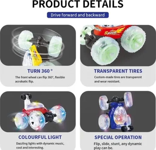 AUTO LOCO RC 360° LUCES SONIDO USB - 4