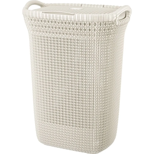 CANASTO ROPA RECTANGULAR KHIPU PLASTICO COLOR BLANCO - 2