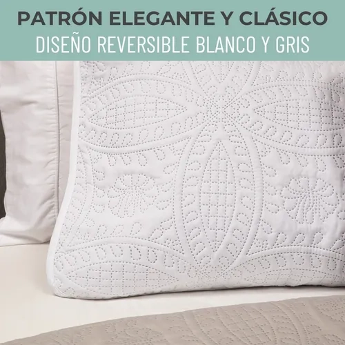 CUBRECAMA QUILT REVERSIBLE 1.5 PLAZA 180X260 - 4