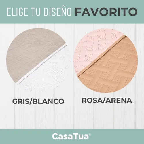 CUBRECAMA QUILT REVERSIBLE 1.5 PLAZA 180X260 - 6
