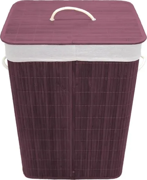 CESTO ROPA RECTANGULAR BAMBU CHOCOLATE - 8