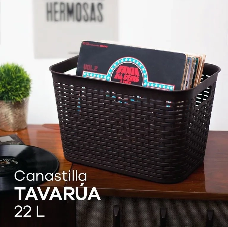 CANASTILLA ORGANIZADORA RATTAN 22L MULTIUSO - 3