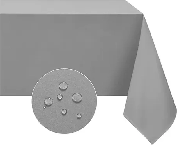 MANTEL RECTANGULAR ANTIMANCHAS 220X140 AURA ZEUS GRIS - 7