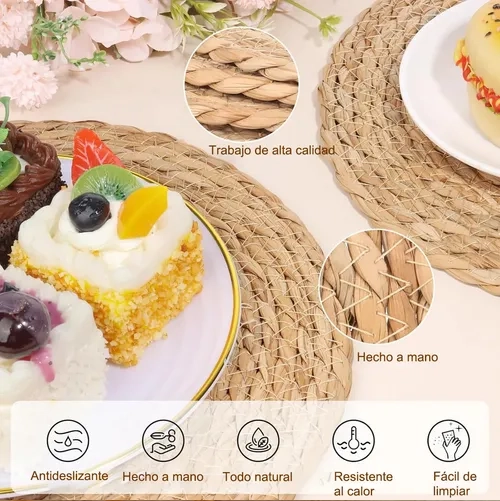 SET 6 INDIVIDUALES YUTE 35CM - 5